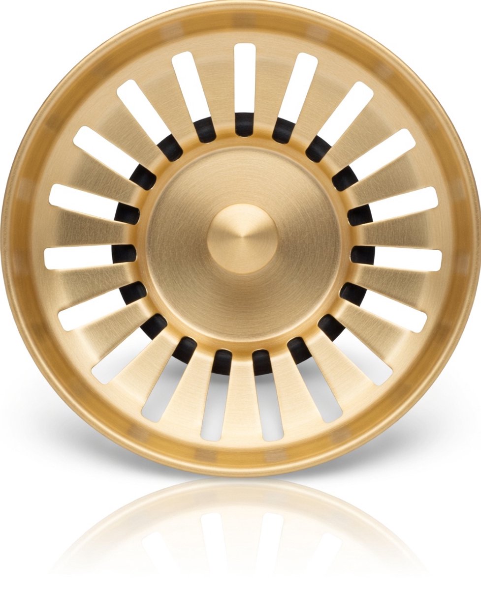 Waterval Premium Brushed Korfplug RVS - Inclusief 3 Pinnen - Goud - 80mm