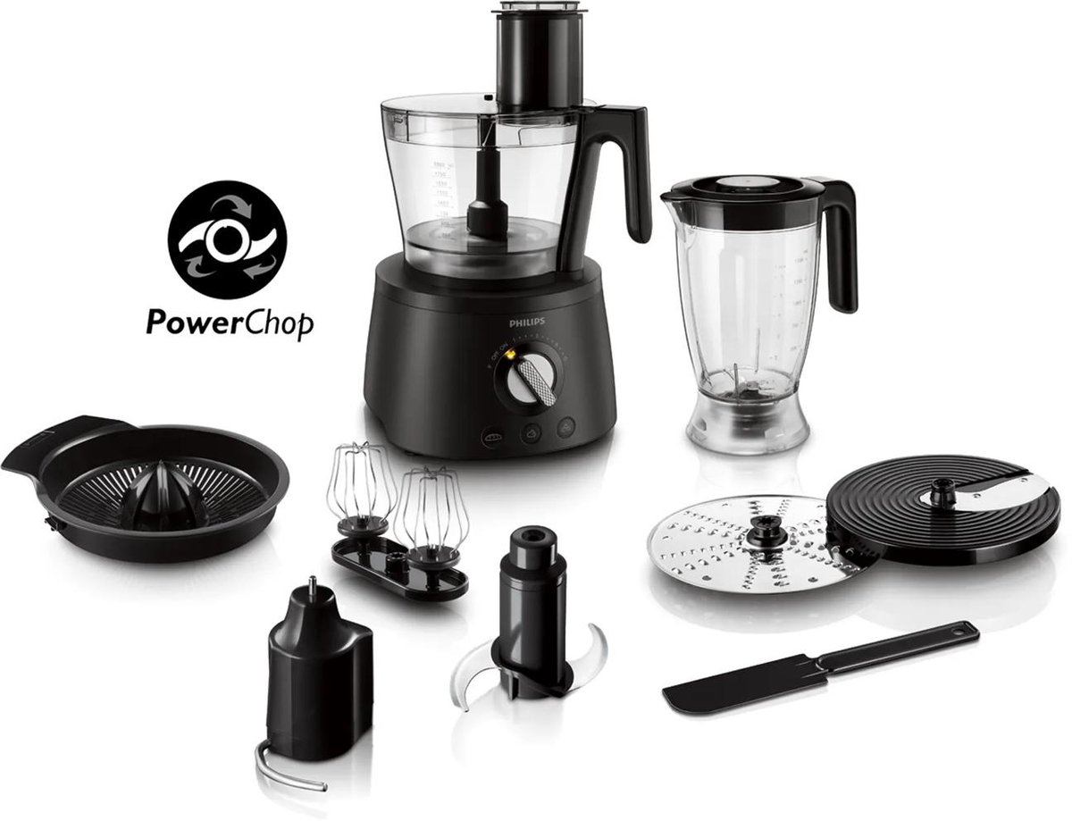Bol.com Philips Avance HR7776/90 - Foodprocessor - 1000W - Zwart aanbieding