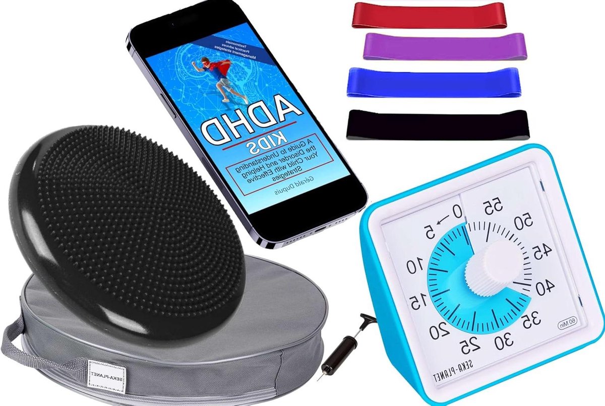 ADHD Set Kinderen - Sensorisch Hulpmiddel - Concentratie Verbeteren - Compleet Pakket Inclusief Ebook - 1.4 Kilogram - Zwart
