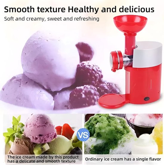 Dessertmaker - IJs machine - Zelf ijs maken - Gezonde traktaties - 500ml - Zwart — afbeelding 5