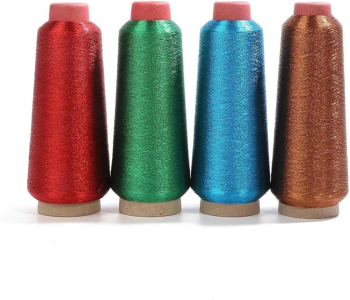 Naaigaren Spoel - Borduurgaren Set - Handen Machinaal Naaien - Polyester Materiaal - 17 cm x 6 cm - Bruin