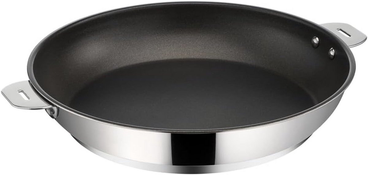 Antiaanbakpan RVS 26 cm Stapelbaar Afneembare Handgreep