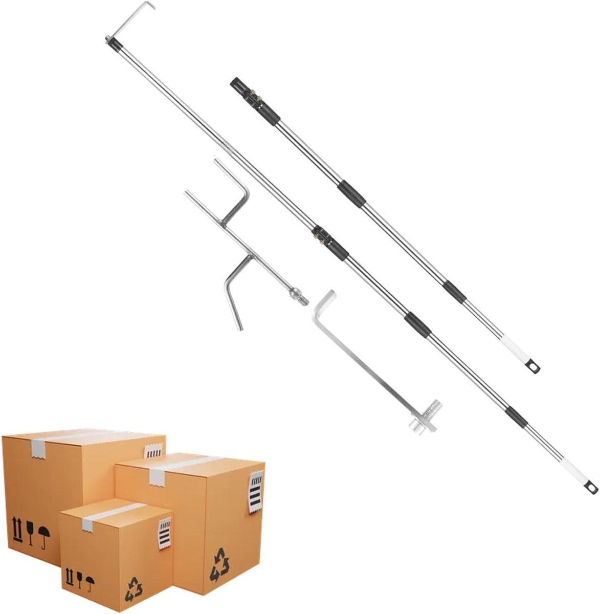 Grijper voor vracht - Hulpstuk pick-up - Vracht bereiken - Telescopisch ontwerp - Tot 190 cm - Meerkleurig