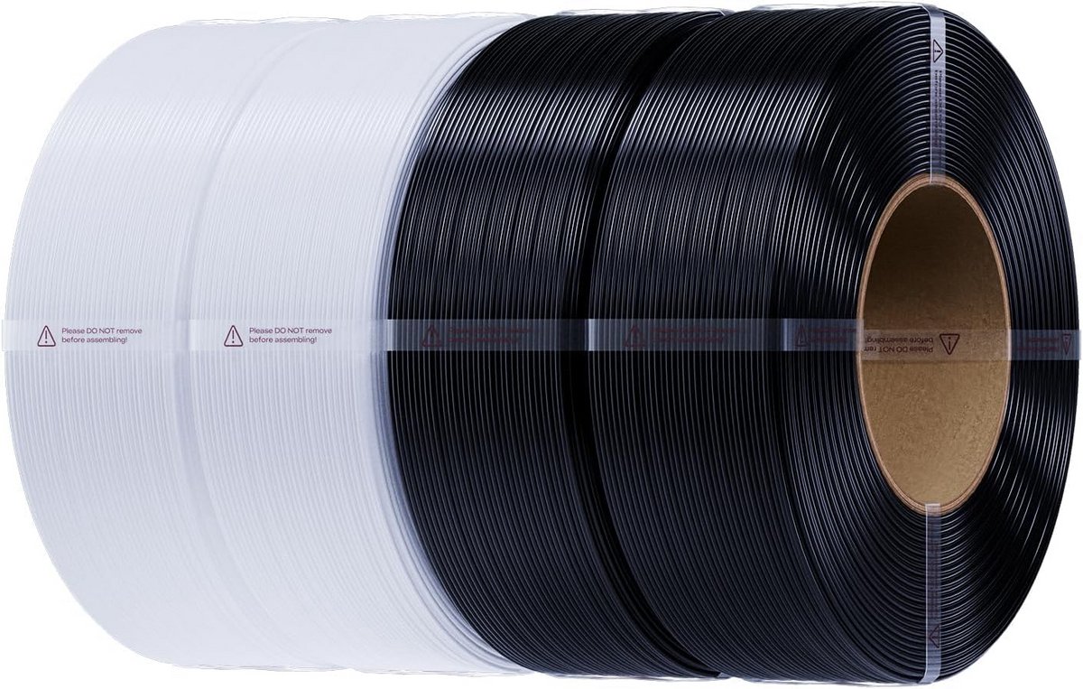 3D Printer Filament PETG 1.75mm Zwart en Wit Hoge Precisie Krimpvrij