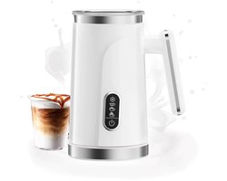 VIEMAE Melkopschuimer - Melkopschuimer elektrisch - Warm en koud schuimer - RVS - LED-scherm - 300mL - Wit - Voor cappuccino, latte