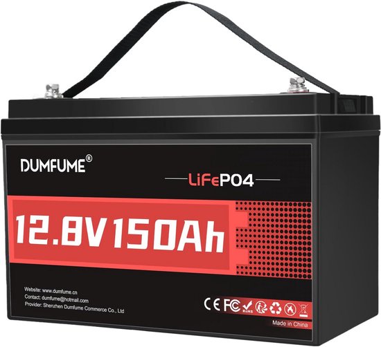 Krachtige 12V 150Ah Lithium Accu voor Camper en Zonne-energie Opslag
