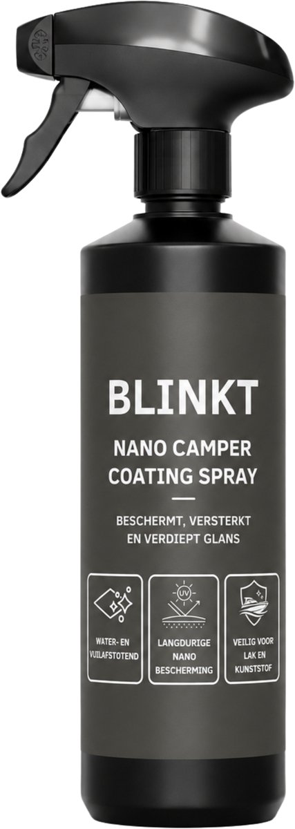 Camper Coating Spray - Langer Mooi met Minder Poetsen - Camper Wax & Bescherming - Nano Coating tegen Vuil, Water & UV - Veilig voor Gelcoat, Lak & Kunststof - BLINKT - 500ml