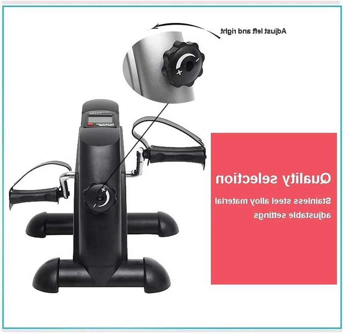 Mini Stepper - Hometrainer Draaiend - Thuisconditie Opbouwen - Draaiende Beweging - 31x38x41 CM - Zwart