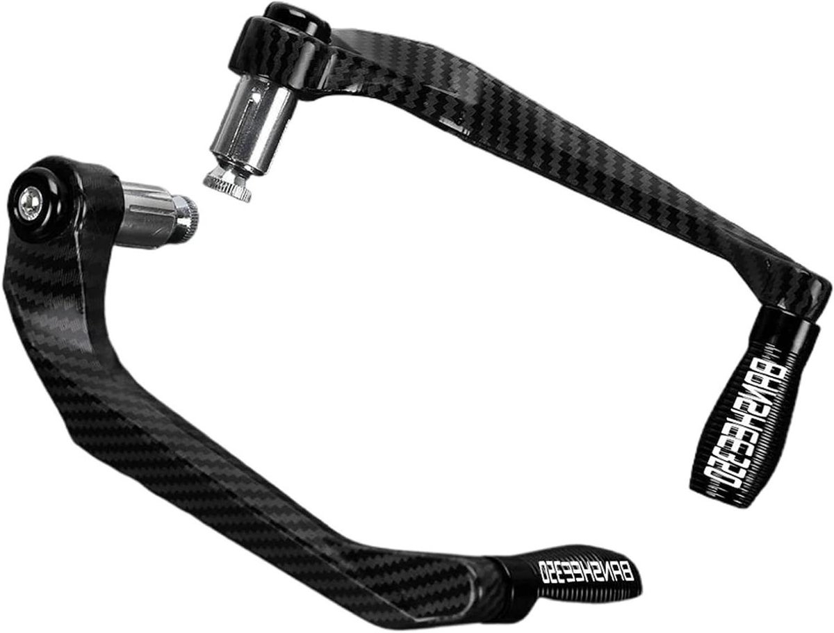 Motorfiets Stuurgrepen - Remhendel Bescherming - Bescherming Stuur - CNC Aluminium Frame - 22 mm Stuur - Zwart