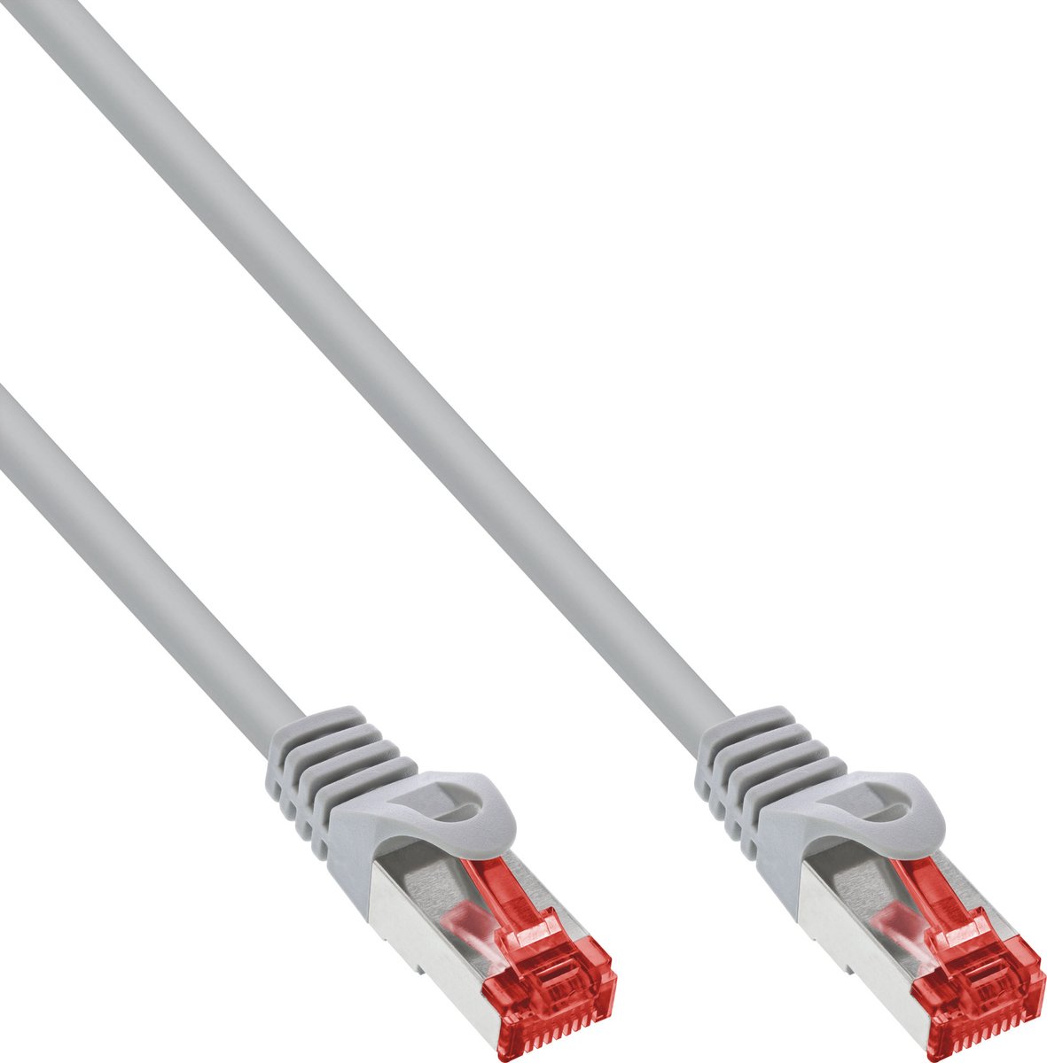 InLine® patchkabel, Cat.6A, S/FTP, TPE (LSZH), CCA, grijs, 1,5m