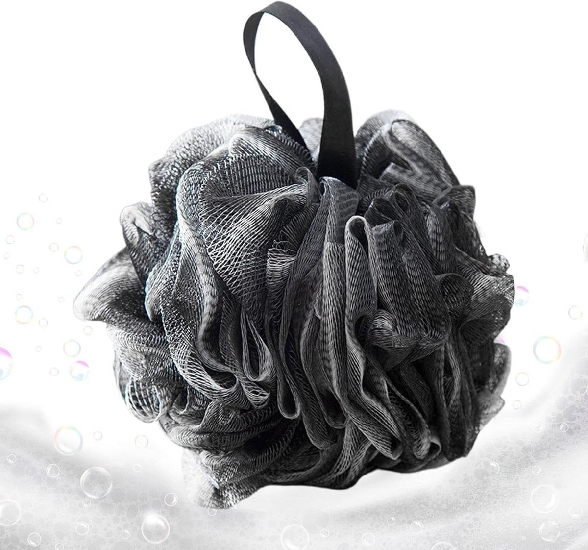 Douche Loofah Spons - Bad Washandje - Lichaamsreiniging - Dubbele Textuur Mesh - 13 x 13 x 4 cm - Blauw