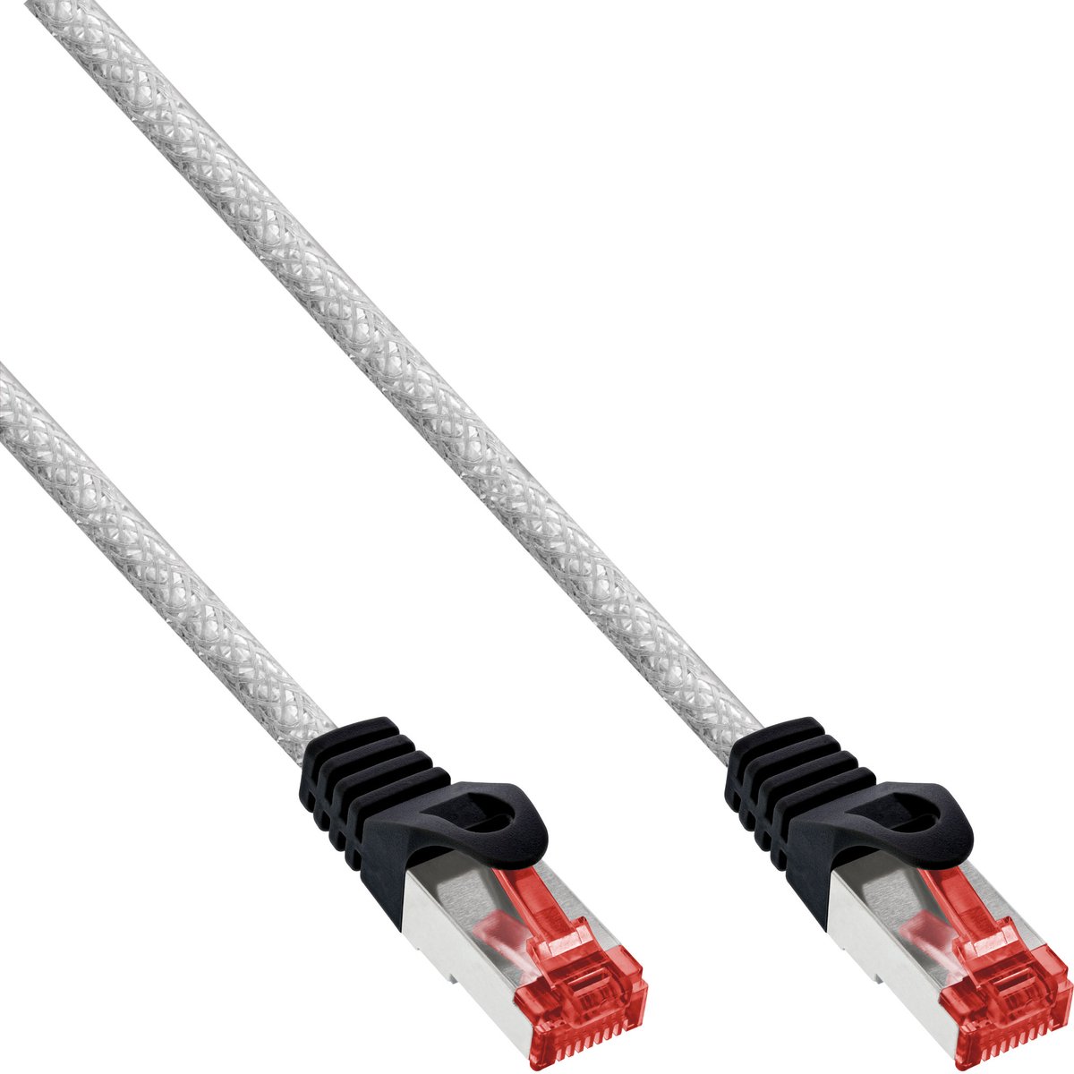 InLine® Patchkabel, S/FTP (PiMf), Cat.6, 250MHz, PVC, koper, transparant, 0,25m