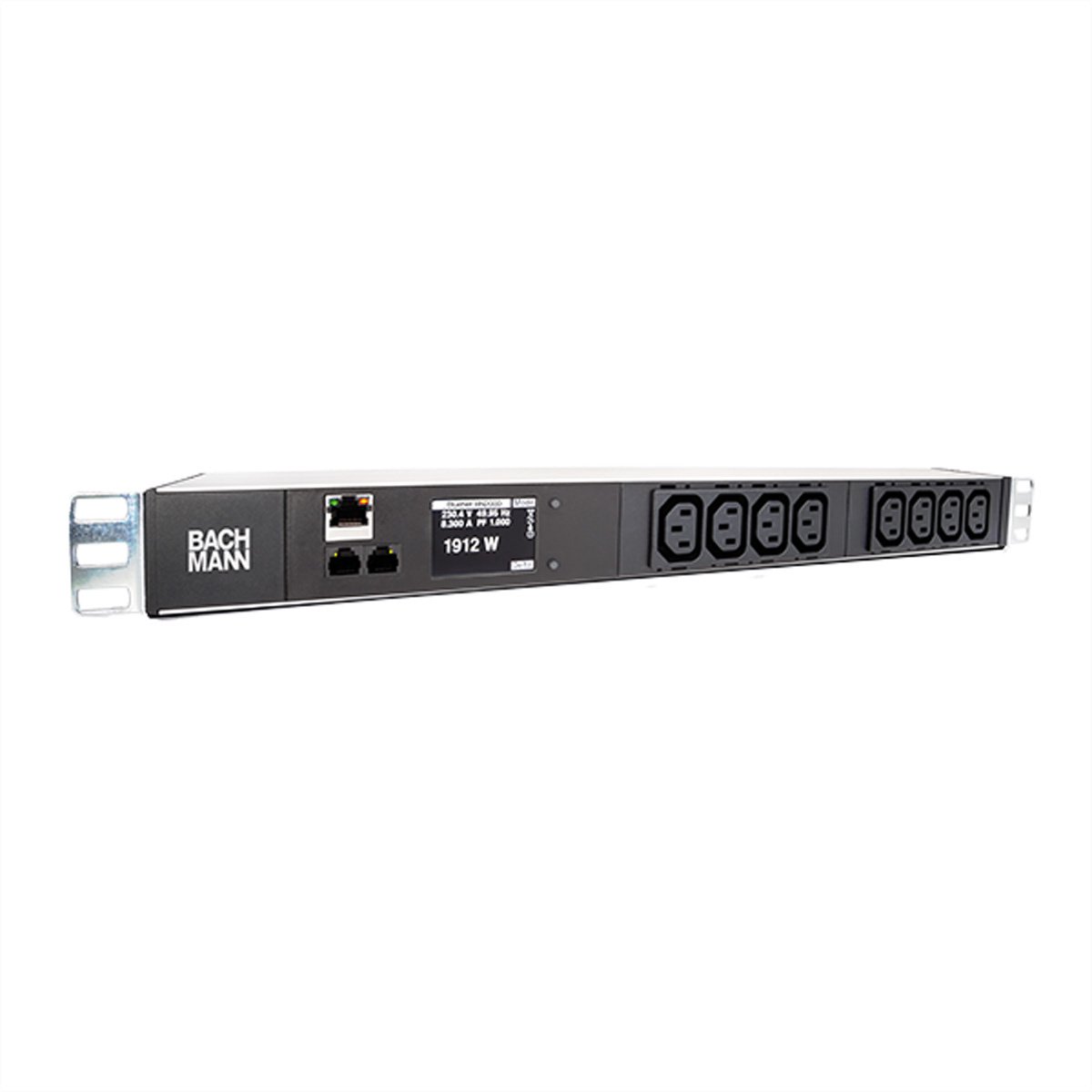 BACHMANN 19 inch 1HE BN2000 8xC13, TCP/IP-voeding 2,0m CEE7/7