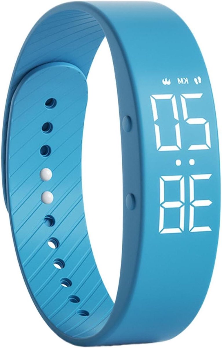 Trilarmband - Herinneringshorloge - Stil Herinneren - Oplaadbare Batterij - 8 cm Breed - Blauw