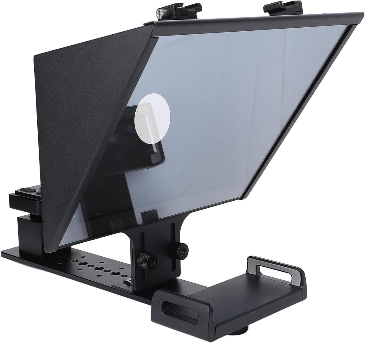 Groot Teleprompter Scherm - Opname Hulp - Video Opnames - Verstelbare Zonnekap - 14 Inch - Zwart