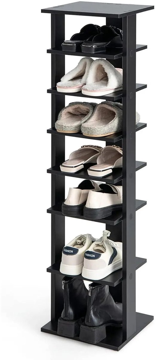 A.U.D Essentials - Schoenen organizer - Schoenenrek - Schoenenopbergers - Schoenenkast - 8 Laags - Zwart