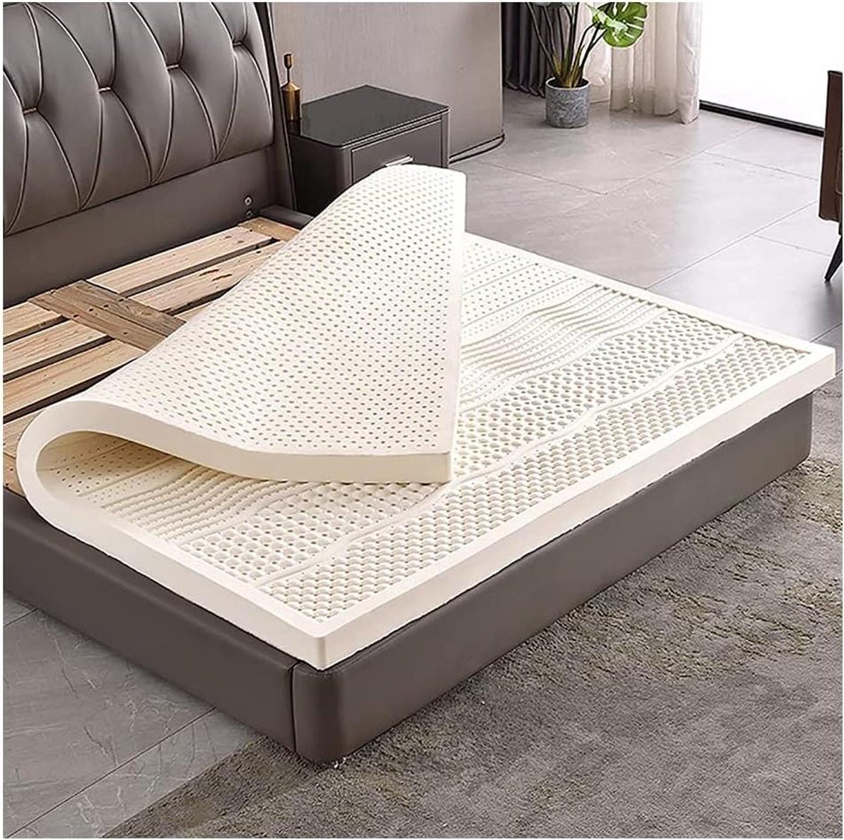 Natuurlijke Latex Topper - Matras Overlay - Verbeter Slaapcomfort - 7 Zone Comfort - 90 x