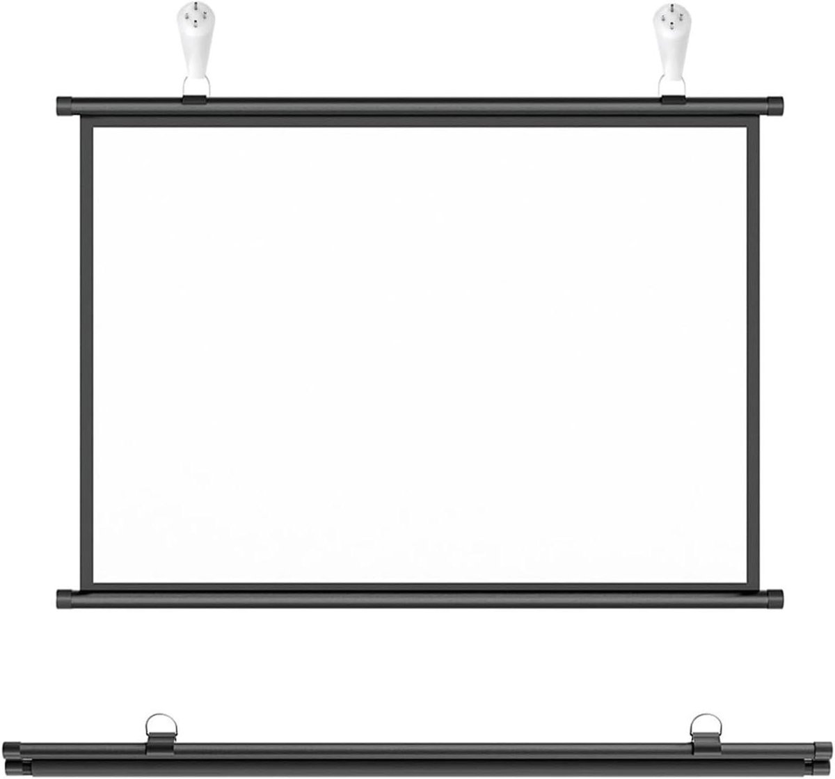 Neerklapbaar Projectiescherm - Filmscherm Wandmontage - Thuisbioscoop Creëren - Handmatige Bediening - Meerdere Maten - Matwit