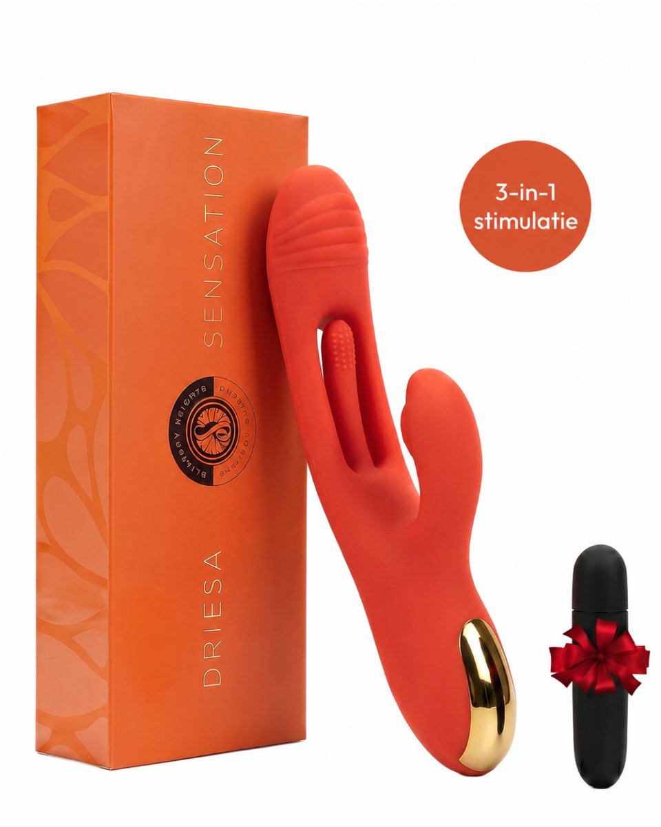 Bol.com Vibrators voor Vrouwen – 3 in 1 Realistisch Rabbit Vibrator met Clitoris Stimulator & G Spot - Bullet Mini Vibrator - 21... aanbieding