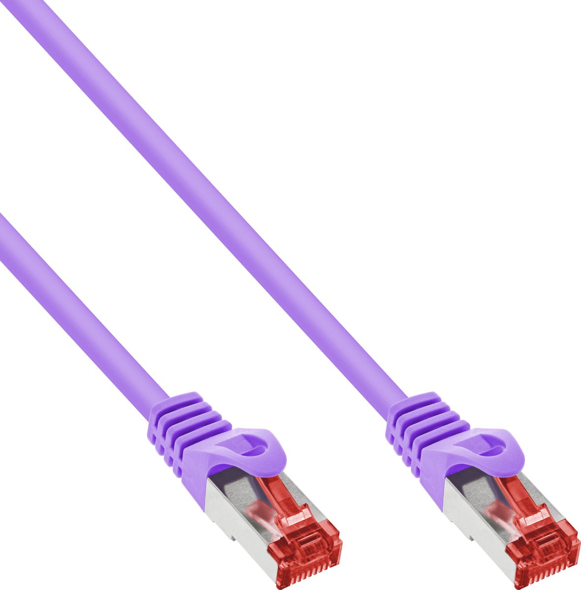 InLine® Patchkabel, S/FTP (PiMf), Cat.6, 250 MHz, PVC, koper, paars, 3m