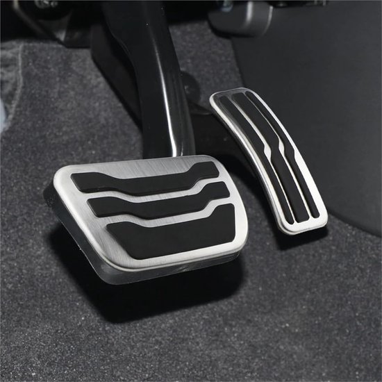 Pedaalhoezen Auto - Gas Rem - Veilig Rijden - Antislip Oppervlak - 25 x 10 x 5 cm - Zilver — afbeelding 2