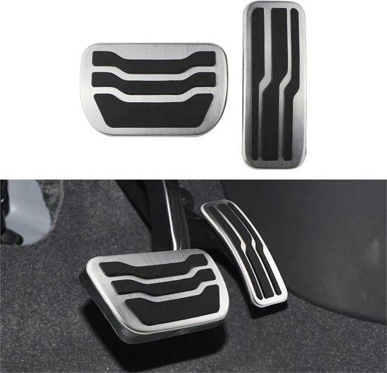 Pedaalhoezen Auto - Gas Rem - Veilig Rijden - Antislip Oppervlak - 25 x 10 x 5 cm - Zilver — afbeelding 3