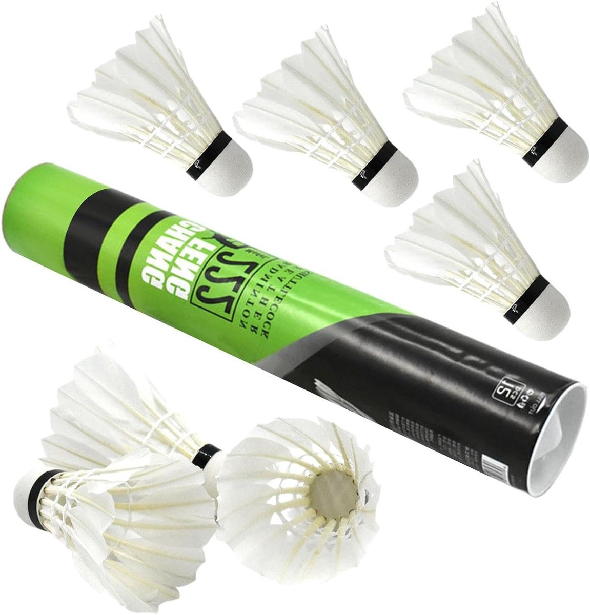 Badminton Shuttles - Trainingsballen Set - Sport Beoefenen - Duurzame Veerkwaliteit - 12 Stuks Per Tube - Veelkleurig