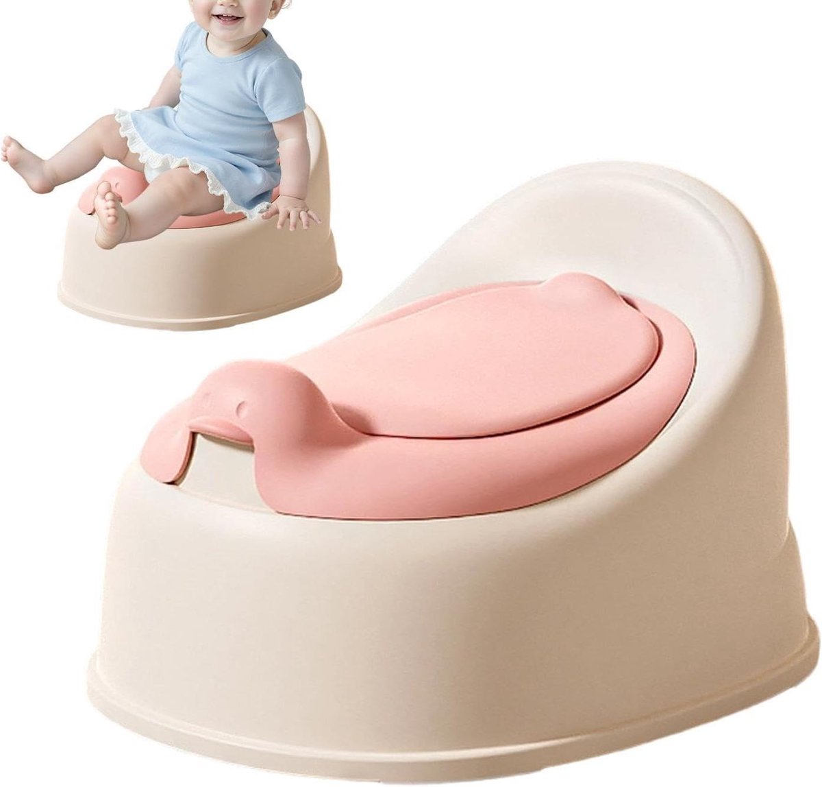 Kinder Potje - Zindelijkheidstoilet - Zindelijkheidstraining - Antislip en afneembaar - 22x28x34 cm - Roze