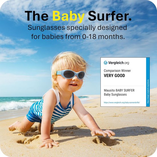 Baby Zonnebril - Kinderzonnebril - Bescherming Ogen - Flexibel Ontwerp - 0-18 Maanden - Blauw — afbeelding 5