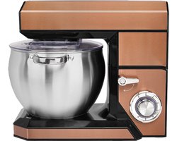 Swiss Haus® KM2285 Keukenmachine - 1500W Keukenrobot – 8.5L RVS Mengkom – 6 Snelheden + Pulse - Foodprocessor met Accessoires – Koper