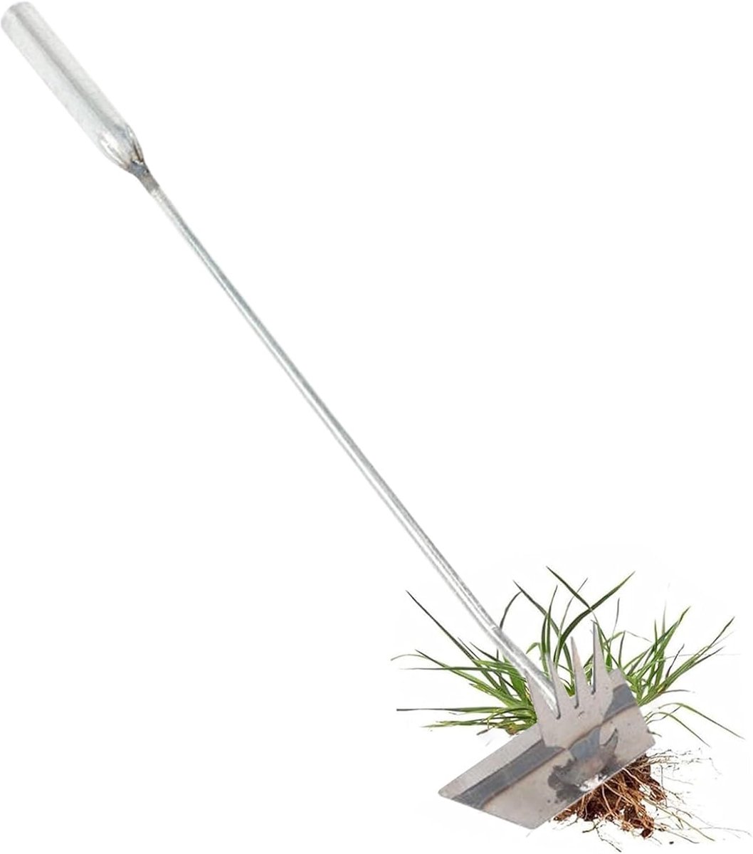 Onkruidverwijderaar Tuin - Gereedschap Gazon - Onkruid Wieden - Roestvrij Staal - 495 cm - Zilver