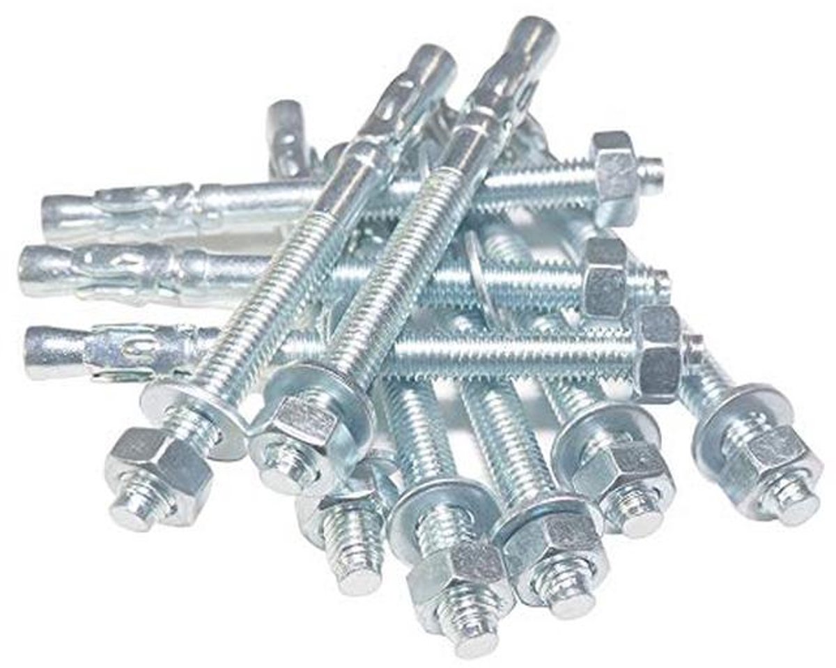 5 stuks Zware Verzonken Ankers M10 Lengte 100 mm Verzinkt ETA Goedgekeurd