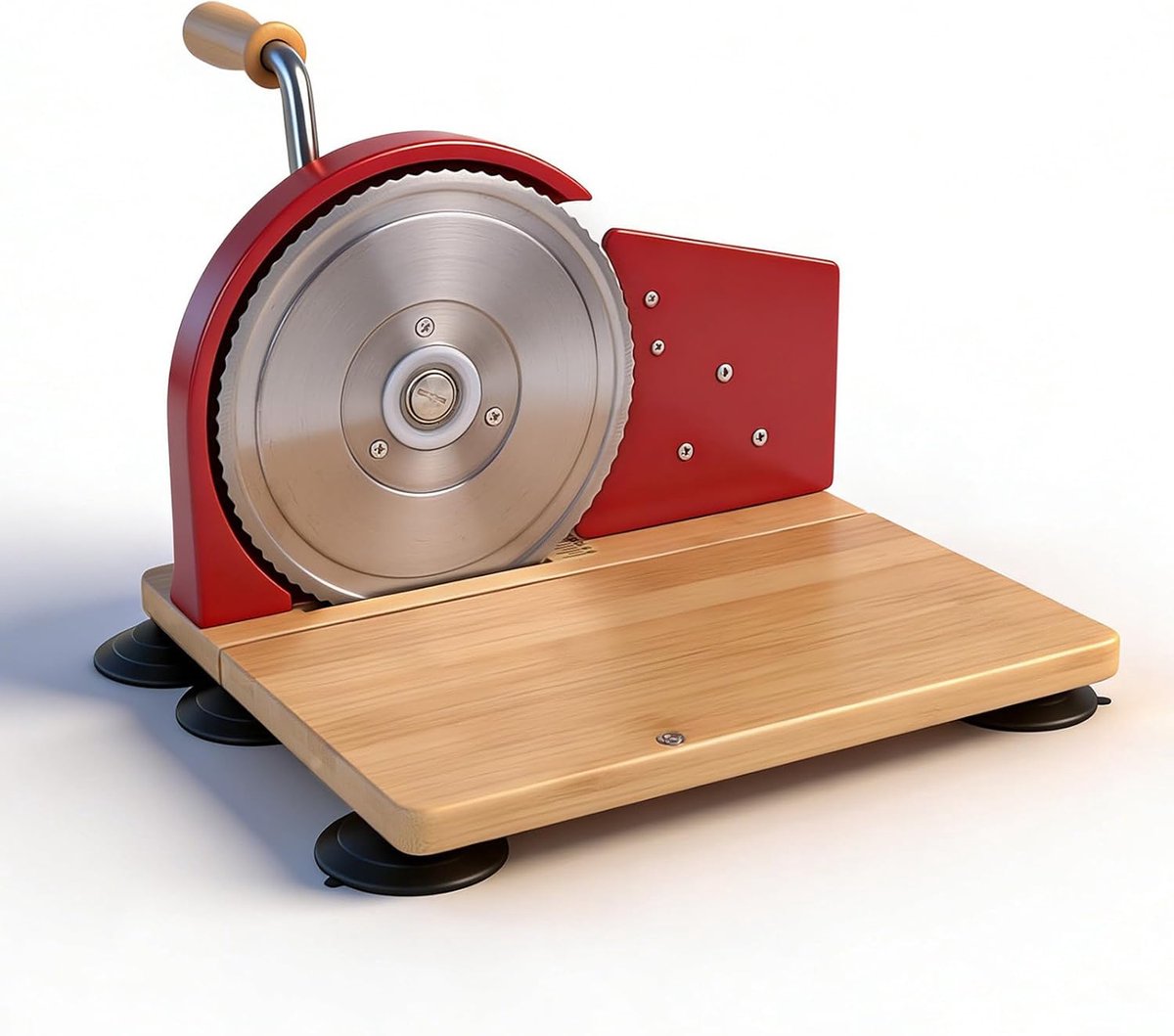 Broodsnijder - Brood Snijmachine - Gelijkmatig Brood Snijden - Verstelbare Dikte - 25 cm - Rood