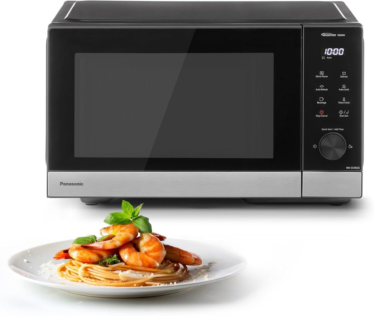 Magnetron Oven - Keukenapparaat - Snel Opwarmen - Inverter Technologie - 29L Inhoud - Zwart RVS