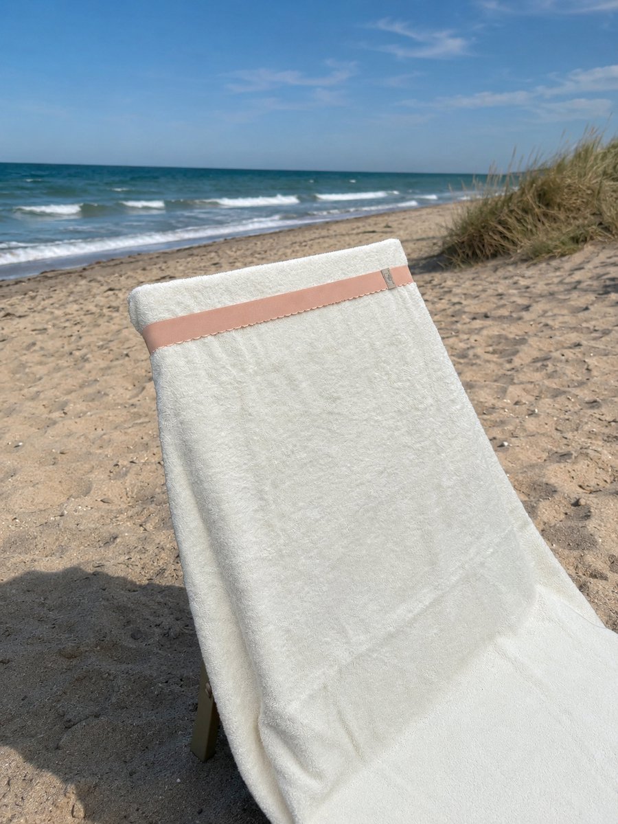 Beachcloud Beachstrap Dusty Rose Wave – Handdoek Elastiek voor Strandbed & Ligbed – Handdoekelastiek