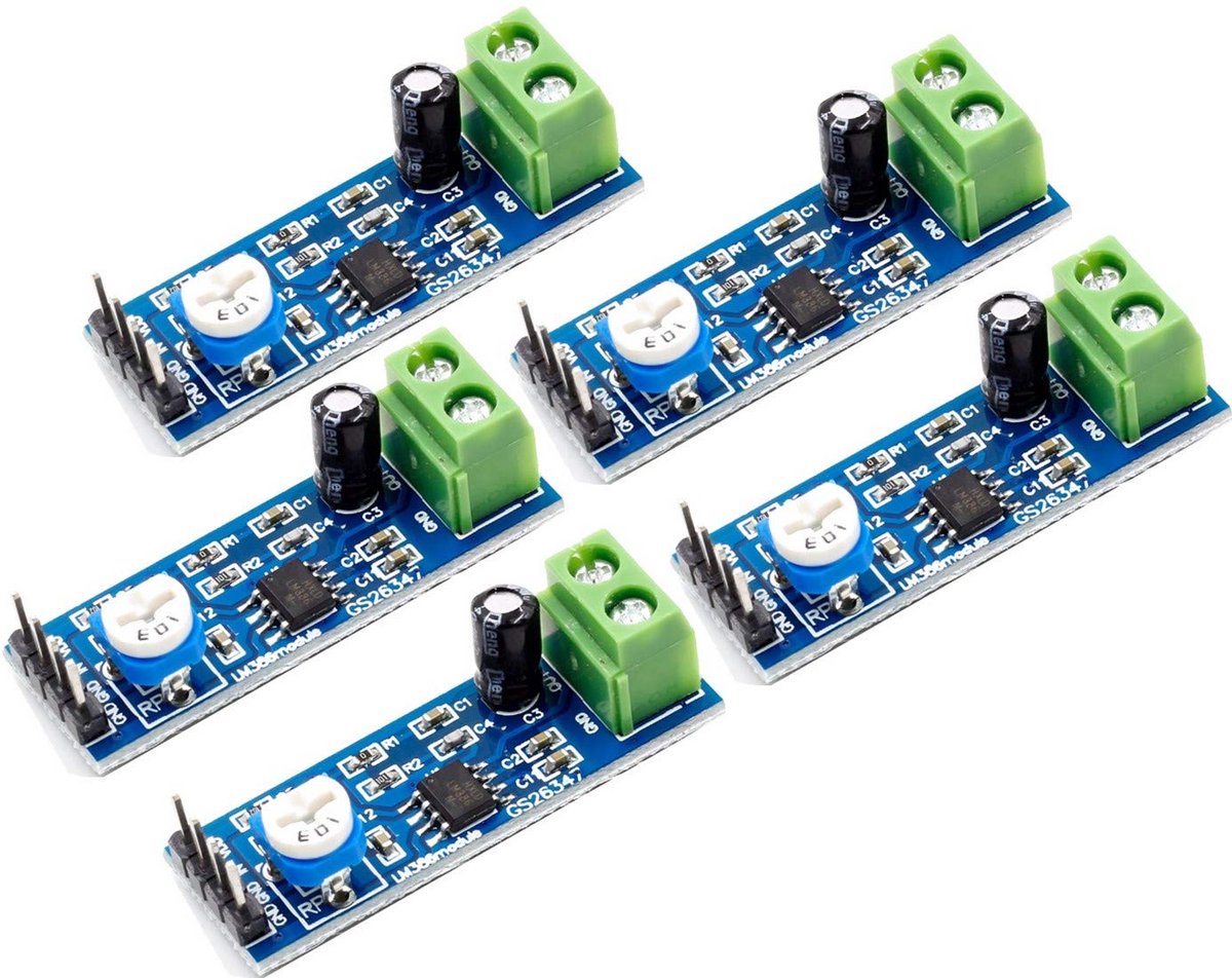 5 Stuks Mini Audio Versterker Module DC 5V-12V met Volumeregeling