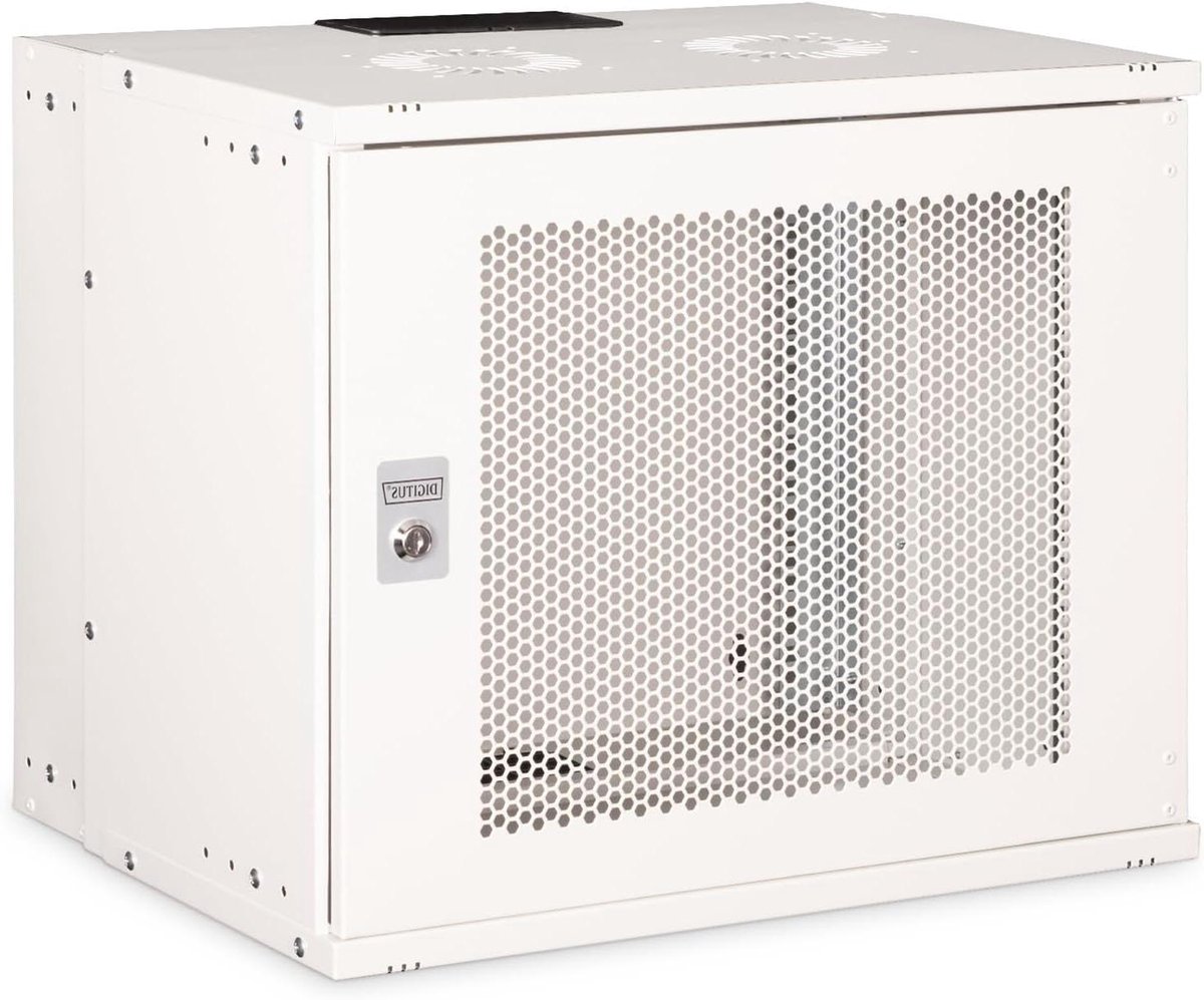 Netwerkkast Wandmontage - Serverkast Rack - IT Infrastructuur - Ongemonteerd Flat-Pack - 9 HE 400mm Diep - Grijs