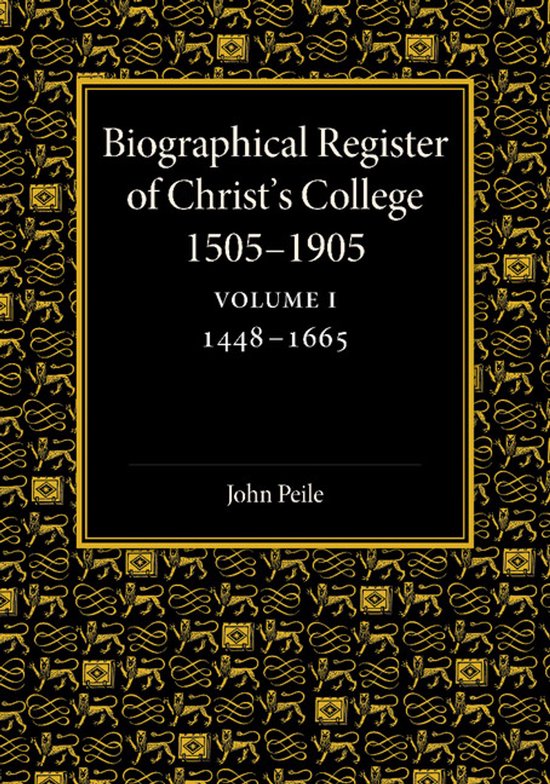 Biographical Register of Christ's College, 1505-1905 - cover