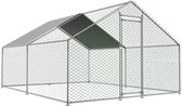 Kippenhok – Voor kippen – Met veiligheidsslot en waterdicht PE-doek – Lichtgrijs – Afmetingen: 300 x 400 x 200 cm