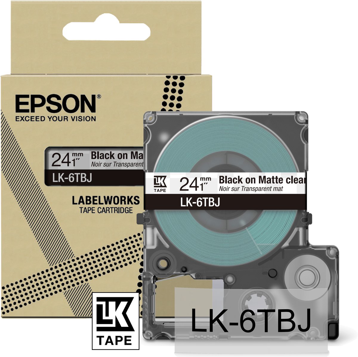 Epson LK-6TBJ Zwart, Transparant