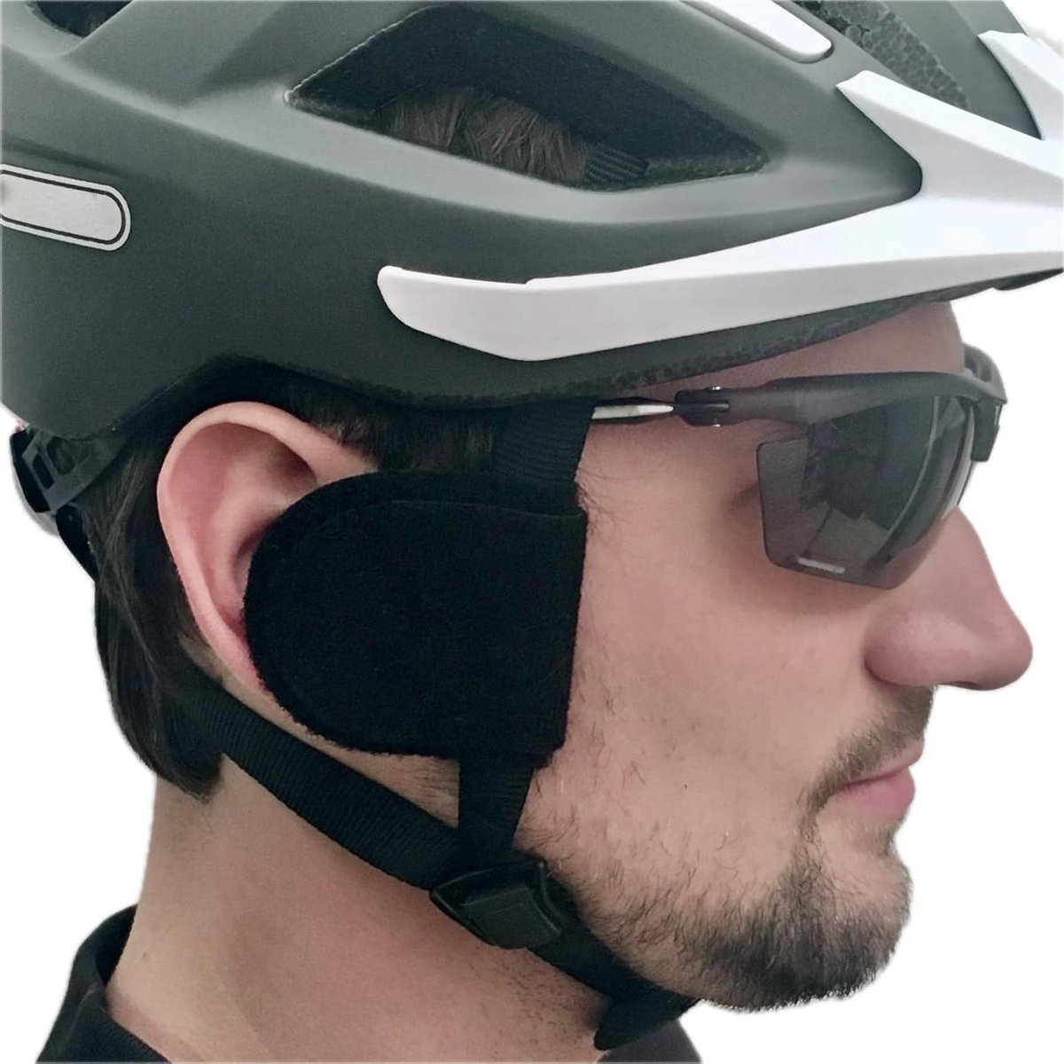 Windscherm Fietshelm - Windbescherming Oor - Ruis Verminderen - Geluidsdempend - Universeel - Zwart
