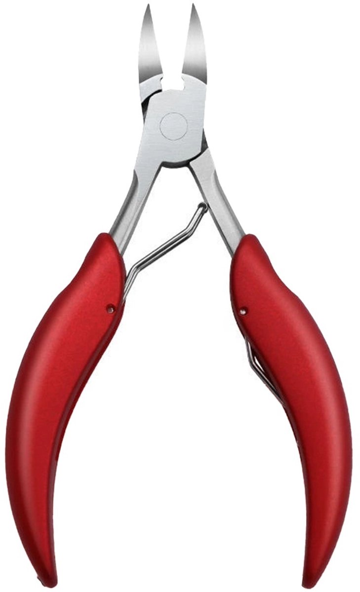 TOVBMUP Nageltang voor harde teennagels - Teennagelknipper - Pedicureset- Manicureset - Rood - 14*8,4cm