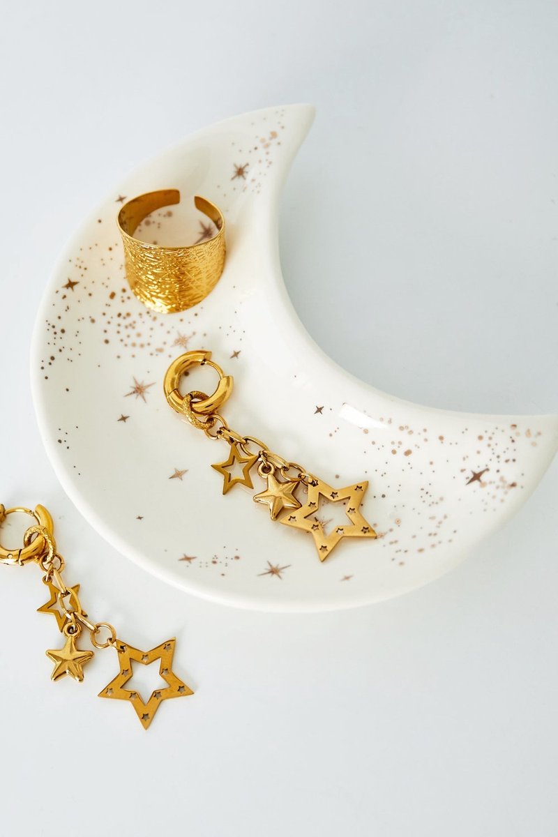 Sieraden Schaaltje | Maan | Wit Goud | Moony | Moon | Chique | Amberblok schaaltje | Amuse | Nieuwe woning | Verhuisd | Woonaccessoires | Woonaccessoire | Decoratie | Decoratief | Deco | Vrienden | Moederdag | Vakantie | Sushi | Bonbons | Accessoires