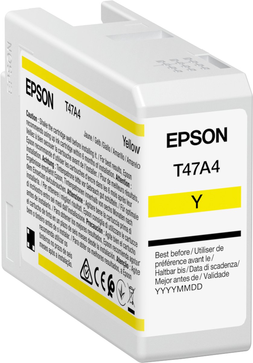 Epson T47A4 UltraChrome Pro inktcartridge singlepack, geel, 1 stuk, origineel