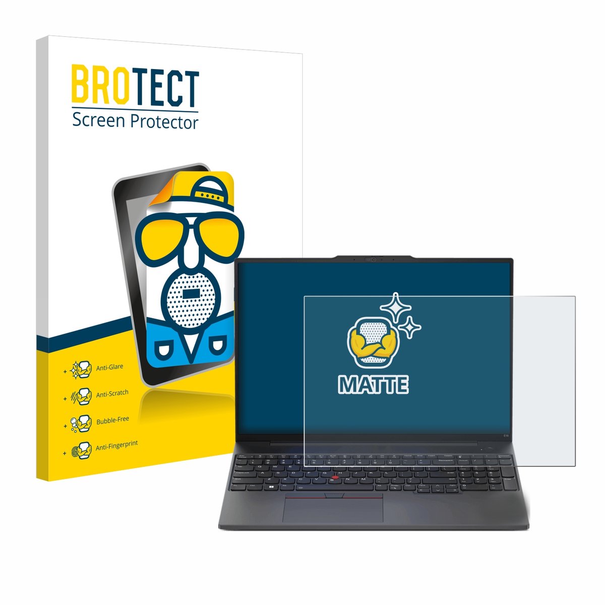 BROTECT - Screenprotector voor Lenovo ThinkPad E16 Gen 1 - Folie Beschermfolie matte
