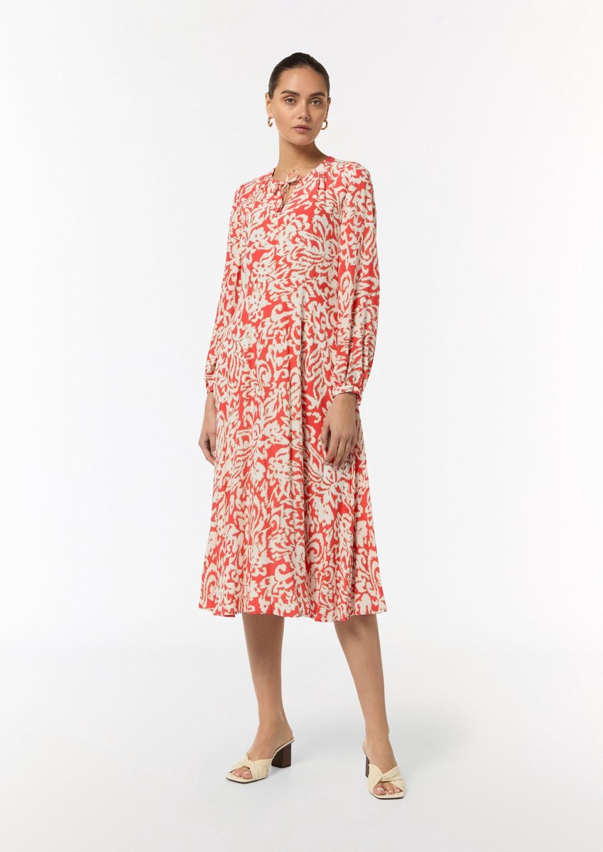 comma - female - Maxi-jurk met crêpestructuur