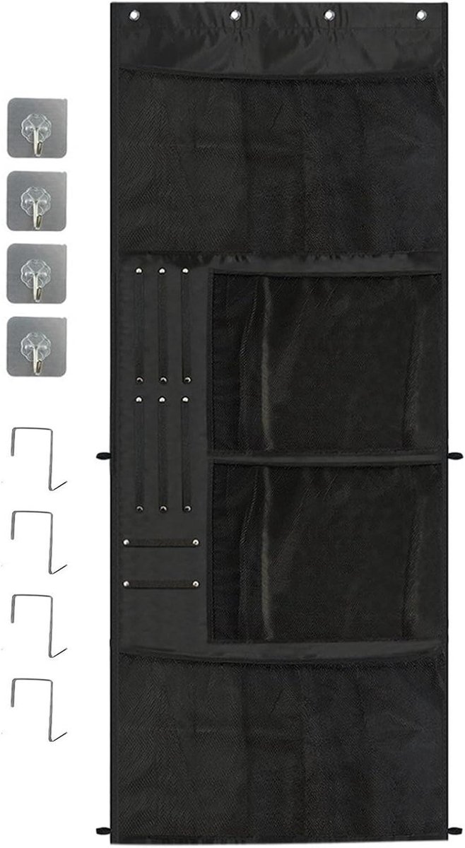 Knuffel Opberger - Speelgoed Net - Ruimte Besparen - Veilig Ontwerp - 164x58cm - Zwart