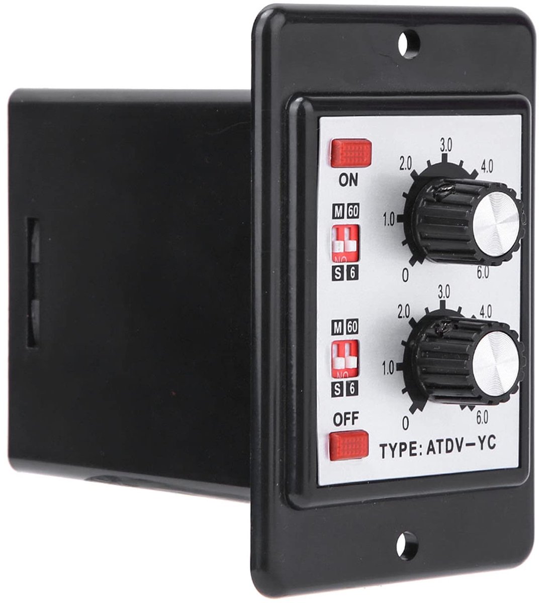 ONF3 - Timer Relay - Dual On Off Timer - 6S-60M - AC 110V/220V - Rotary Knop - Elektrische schakelaars - Voor thuisgebruik - Compact formaat