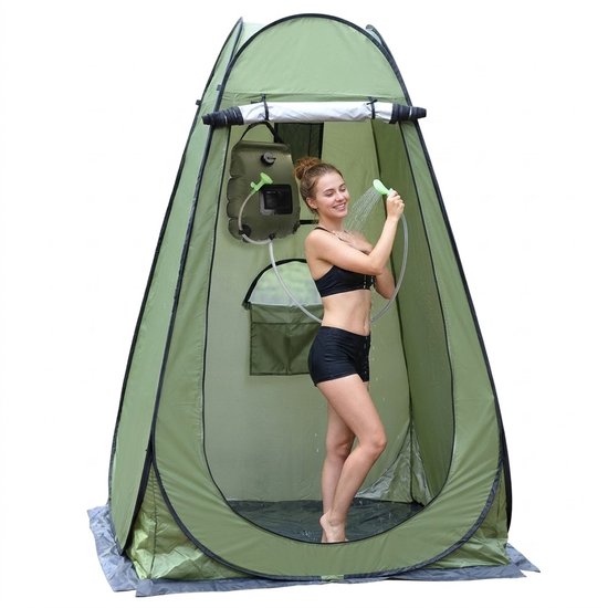 Solar Camping Douche 20L met Temperatuurmeter - Draagbare Outdoor Douchezak met Douchekop - Zonneverwarming voor Kamperen, Reizen, Strand & Noodgebruik van Solar — afbeelding 2