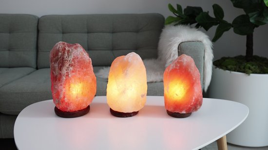 Trendup Himalaya Zoutlamp 4-5 kg – Dimbare Sfeerlamp & Tafellamp – Zoutsteen Nachtlampje – Handgemaakt – Inclusief E-book – Cadeau